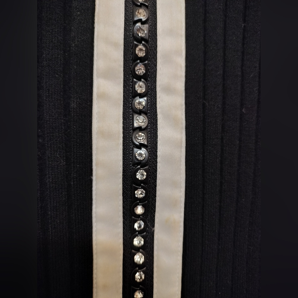 2pcs Belldini Black Ribbed Knit Rhinestone Long Sleeve - Picture 12 of 12